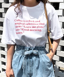 DHOLIC | ハーフスリーブレタリングTシャツ(Tシャツ/カットソー)