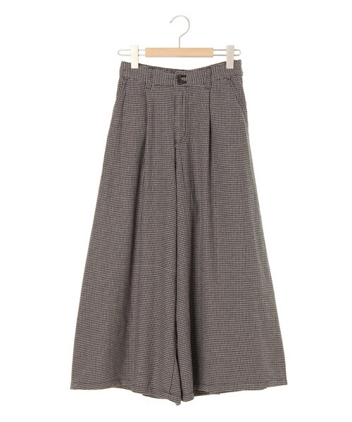 Samansa Mos2(サマンサ モスモス)の「綿麻スカーチョ(パンツ・チャコールグレー/ブラック/ベージュ/モカ/キャメル・F)」の1枚目の写真