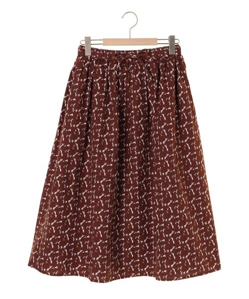 Samansa Mos2（サマンサ モスモス）の「ビエラ起毛猫柄スカート