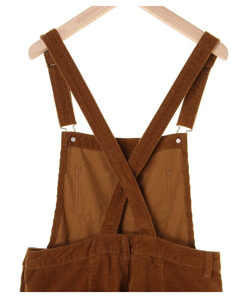 ehka sopo（エヘカソポ）の「コーデュロイ・デニムサロペット（オールインワン・サロペット・キャメル/カーキ/ネイビー・M）」の10枚目の写真