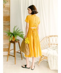 KORMARCH | ウエストバッグカットロングワンピース(ワンピース)