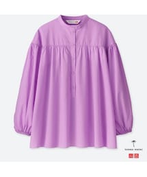 UNIQLO | ソフトコットンギャザーブラウス（7分袖）(シャツ/ブラウス)