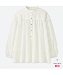 UNIQLO | ソフトコットンギャザーブラウス（7分袖）(シャツ/ブラウス)