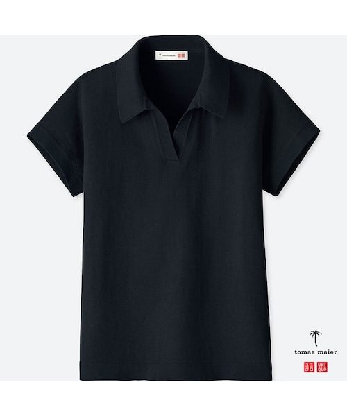 23ssNeedles ハウンドトゥースポロセーター半袖 Lサイズ UNIQLO（ユニクロ）の「ポロセーター（半袖）（ニット/セーター