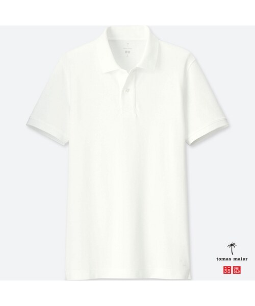 UNIQLO（ユニクロ）の「エアリズムポロシャツ（半袖）（ポロシャツ・メンズ・NAVY 69/WHITE 00/DARK GREEN 59/BLACK 09・XS/S/3XL/XXL/M/XL/L/4XL）」の2枚目の写真
