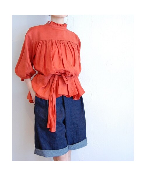 hippiness（ヒッピネス）の「ギャザーブラウス（シャツ/ブラウス・レディース・その他）」の3枚目の写真