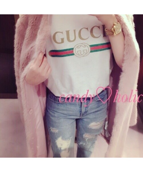 GUCCI（グッチ）の「【入手困難】GUCCI 17C限定 超レア♡ロゴ Tシャツ 2色（その他トップス・レディース・その他）」の9枚目の写真