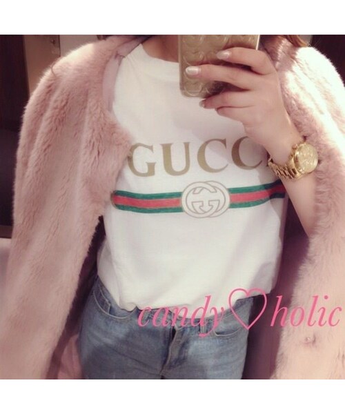 GUCCI（グッチ）の「【入手困難】GUCCI 17C限定 超レア♡ロゴ Tシャツ 2色（その他トップス・レディース・その他）」の4枚目の写真