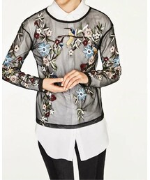 zara ザラ つづりさ 着用 AND WANDER シースルー 長袖 トップス