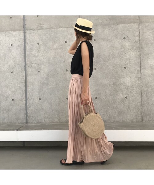 copine（コピン）の「再入荷！シフォンワッシャープリーツロングスカート【クリックポスト対象商品】（スカート・レディース・その他）」の6枚目の写真