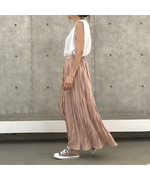 copine（コピン）の「再入荷！シフォンワッシャープリーツロングスカート【クリックポスト対象商品】（スカート・レディース・その他）」の11枚目の写真