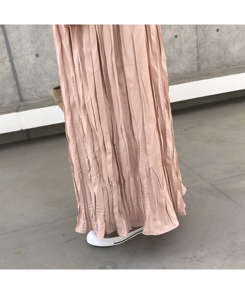 copine（コピン）の「再入荷！シフォンワッシャープリーツロングスカート【クリックポスト対象商品】（スカート・レディース・その他）」の10枚目の写真