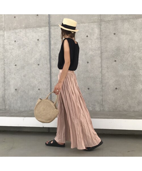 copine（コピン）の「再入荷！シフォンワッシャープリーツロングスカート【クリックポスト対象商品】（スカート・レディース・その他）」の2枚目の写真