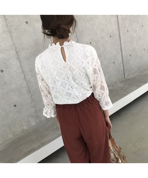 copine（コピン）の「キャンディースリーブ総レースブラウス（2color）【クリックポスト対象商品】（シャツ/ブラウス・レディース・その他）」の13枚目の写真