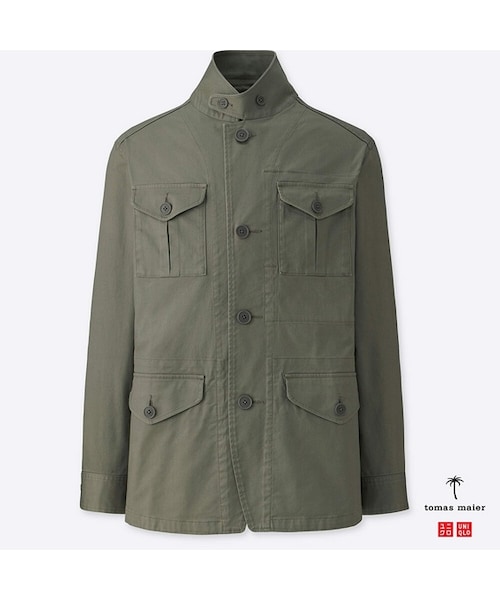 UNIQLO（ユニクロ）の「フライトジャケット＋E（ブルゾン・メンズ・NAVY 69/DARK GREEN 59/GRAY 07・S/XXL/M/XL/L）」の2枚目の写真