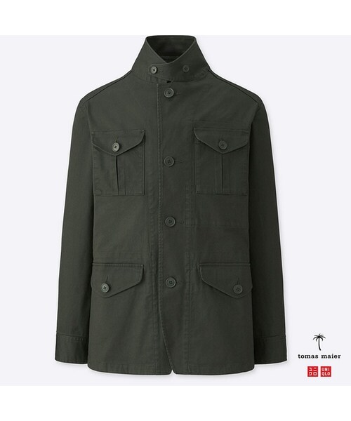 UNIQLO（ユニクロ）の「フライトジャケット＋E（ブルゾン・メンズ・NAVY 69/DARK GREEN 59/GRAY 07・S/XXL/M/XL/L）」の3枚目の写真