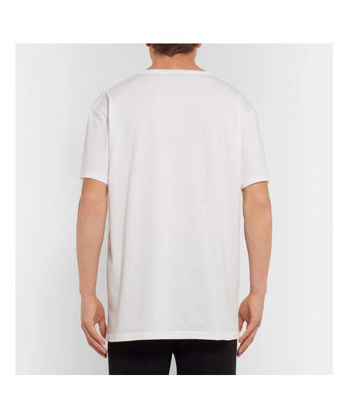 Alexander McQueen（アレキサンダーマックイーン）の「Alexander McQueen Printed Cotton-Jersey T-Shirt（Tシャツ/カットソー・メンズ・White・L/XL/XXL/M/S/XS）」の4枚目の写真
