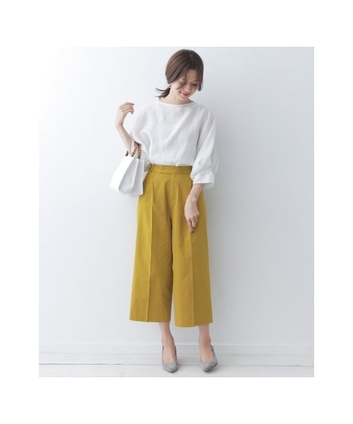 かぐコットンクロップドパンツ ホワイト アーバンリサーチ かぐ