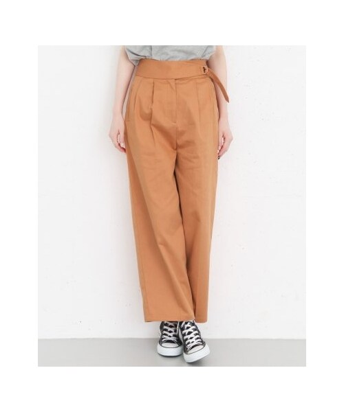 KBF（ケイビーエフ）の「KBF+ ウエストサイドベルトデザインパンツ（パンツ・レディース・IVORY/PINK BEIGE/L.ORANGE・one）」の10枚目の写真