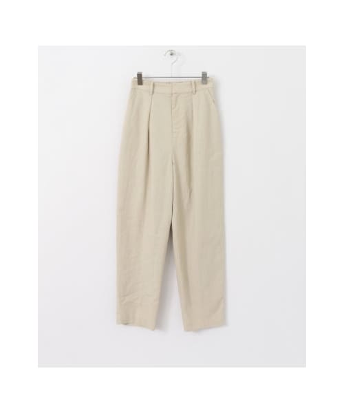 KBF(ケイビーエフ)の「KBF+ リネンクロップドパンツ(パンツ・レディース・LIME/BEIGE/GREEN・one)」の2枚目の写真