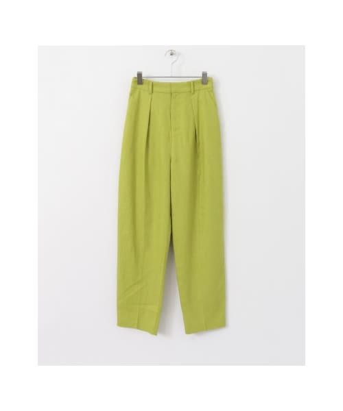 KBF(ケイビーエフ)の「KBF+ リネンクロップドパンツ(パンツ・レディース・LIME/BEIGE/GREEN・one)」の13枚目の写真