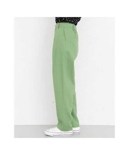 KBF(ケイビーエフ)の「KBF+ リネンクロップドパンツ(パンツ・レディース・LIME/BEIGE/GREEN・one)」の11枚目の写真