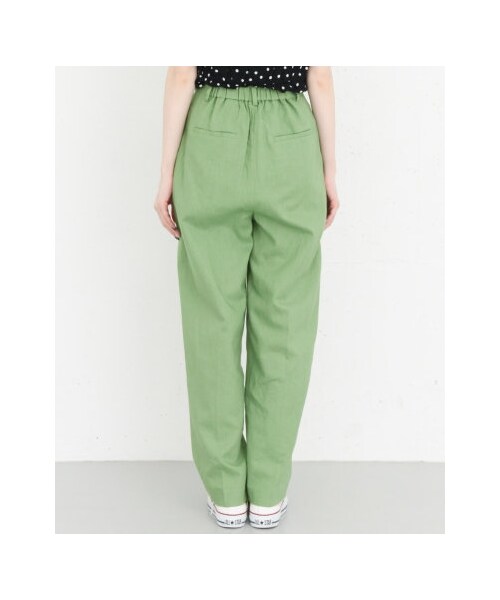 KBF(ケイビーエフ)の「KBF+ リネンクロップドパンツ(パンツ・レディース・LIME/BEIGE/GREEN・one)」の12枚目の写真