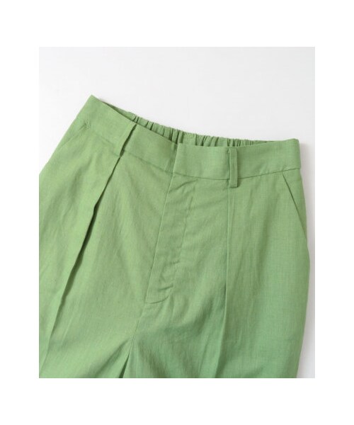 KBF(ケイビーエフ)の「KBF+ リネンクロップドパンツ(パンツ・レディース・LIME/BEIGE/GREEN・one)」の16枚目の写真