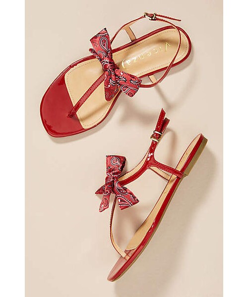 red bandana flip flops