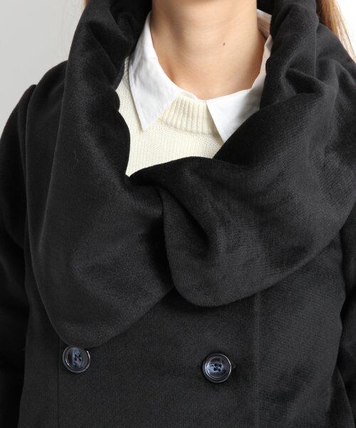 LOWRYS FARM（ローリーズファーム）の「ボリュームネックコート（ジャケット/アウター・レディース・アイボリー/ブラック/バーガンディー・Ｍ/Ｌ）」の8枚目の写真