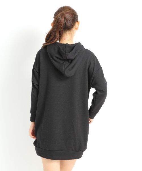 LOWRYS FARM（ローリーズファーム）の「ウラケプリントパーカーワンピースロングスリーブ（ワンピース/ドレス・レディース・アイボリー/ブラック/グレー・Ｍ/Ｌ）」の5枚目の写真