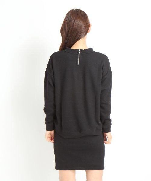 LOWRYS FARM（ローリーズファーム）の「ウラケロゴＳＥＴＵＰロングスリーブ（ワンピース/ドレス・レディース・オフ/グレー/ブラック・Ｍ/Ｌ）」の5枚目の写真