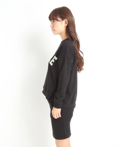 LOWRYS FARM（ローリーズファーム）の「ウラケロゴＳＥＴＵＰロングスリーブ（ワンピース/ドレス・レディース・オフ/グレー/ブラック・Ｍ/Ｌ）」の4枚目の写真