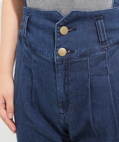 LOWRYS FARM（ローリーズファーム）の「ストレッチハイウエストサスツキパンツ（パンツ・レディース・オフ/ブラック/デニム・Ｍ/Ｌ）」の7枚目の写真