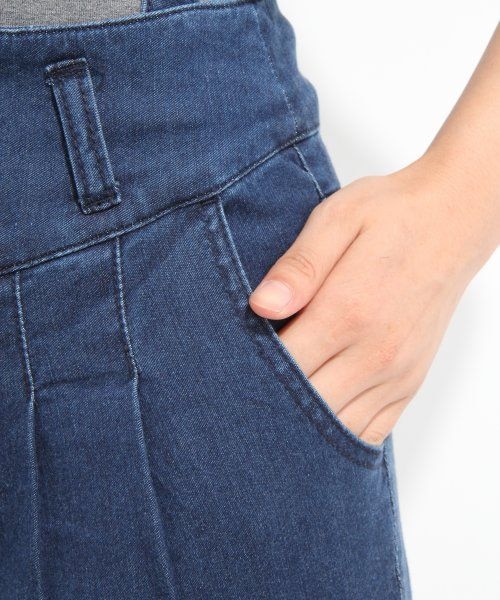 LOWRYS FARM（ローリーズファーム）の「ストレッチハイウエストサスツキパンツ（パンツ・レディース・オフ/ブラック/デニム・Ｍ/Ｌ）」の8枚目の写真