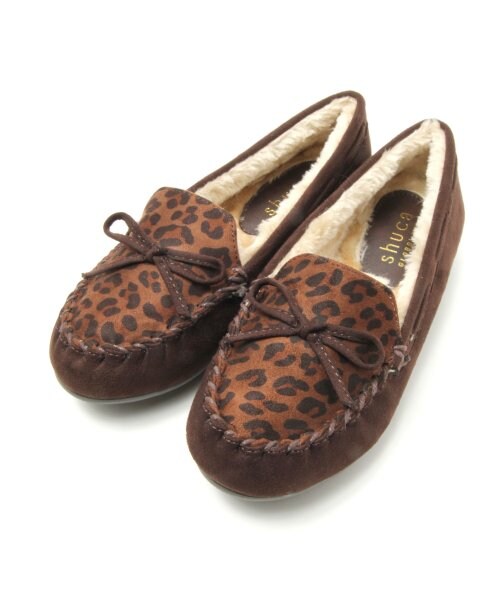 GLOBAL WORK（グローバルワーク）の「ファーモカシンＦＷ（シューズ・レディース・レッド38/ブラック09/ブラウン55/ネイビー88・Ｓ/Ｍ/Ｌ）」の3枚目の写真