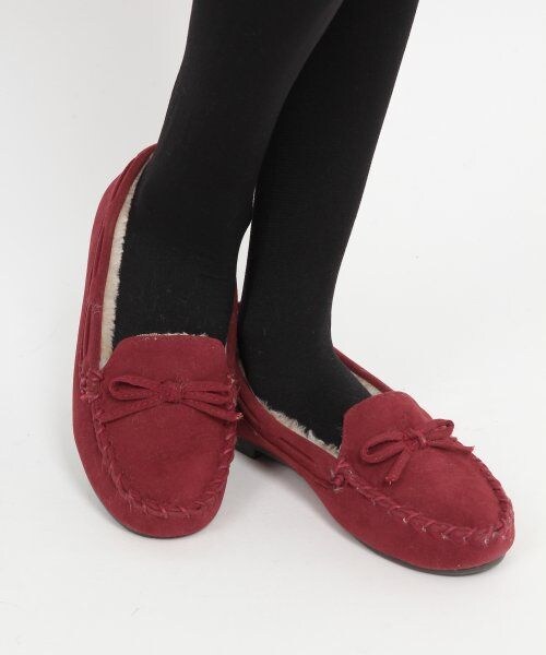 GLOBAL WORK（グローバルワーク）の「ファーモカシンＦＷ（シューズ・レディース・レッド38/ブラック09/ブラウン55/ネイビー88・Ｓ/Ｍ/Ｌ）」の5枚目の写真