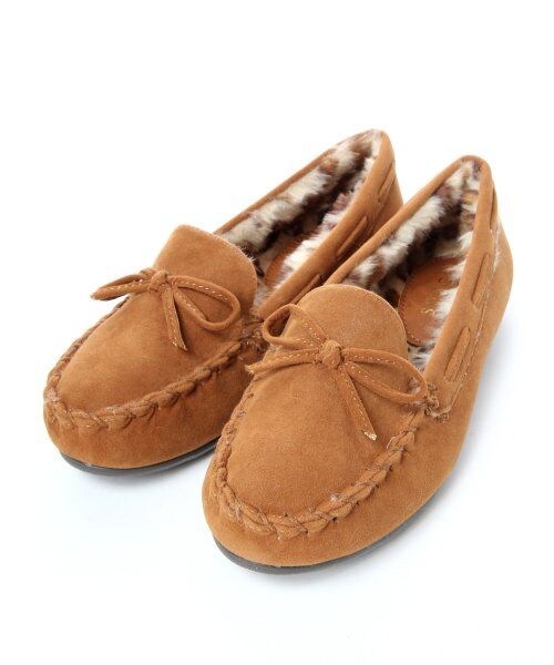 GLOBAL WORK（グローバルワーク）の「ファーモカシンＦＷ（シューズ・レディース・レッド38/ブラック09/ブラウン55/ネイビー88・Ｓ/Ｍ/Ｌ）」の6枚目の写真