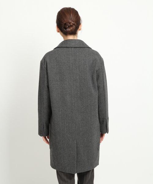 GLOBAL WORK（グローバルワーク）の「ヘリンボンテーラーコート（ジャケット/アウター・レディース・グレー19/ライトグレー15・Ｓ/Ｍ/Ｌ）」の4枚目の写真