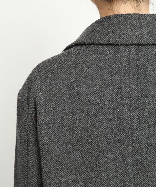 GLOBAL WORK（グローバルワーク）の「ヘリンボンテーラーコート（ジャケット/アウター・レディース・グレー19/ライトグレー15・Ｓ/Ｍ/Ｌ）」の11枚目の写真