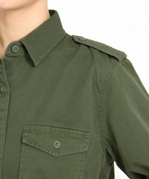 GLOBAL WORK(グローバルワーク)の「ミリタリーシャツジャケット(ジャケット/アウター・レディース・グリーン78・S/L/M)」の5枚目の写真