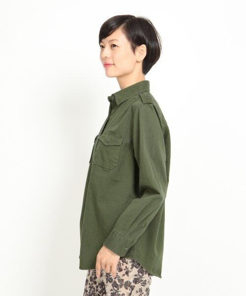 GLOBAL WORK(グローバルワーク)の「ミリタリーシャツジャケット(ジャケット/アウター・レディース・グリーン78・S/L/M)」の2枚目の写真