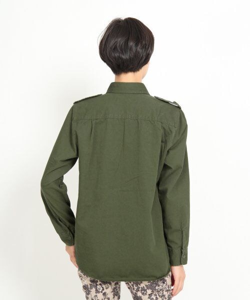 GLOBAL WORK(グローバルワーク)の「ミリタリーシャツジャケット(ジャケット/アウター・レディース・グリーン78・S/L/M)」の3枚目の写真
