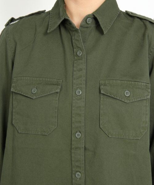 GLOBAL WORK(グローバルワーク)の「ミリタリーシャツジャケット(ジャケット/アウター・レディース・グリーン78・S/L/M)」の4枚目の写真