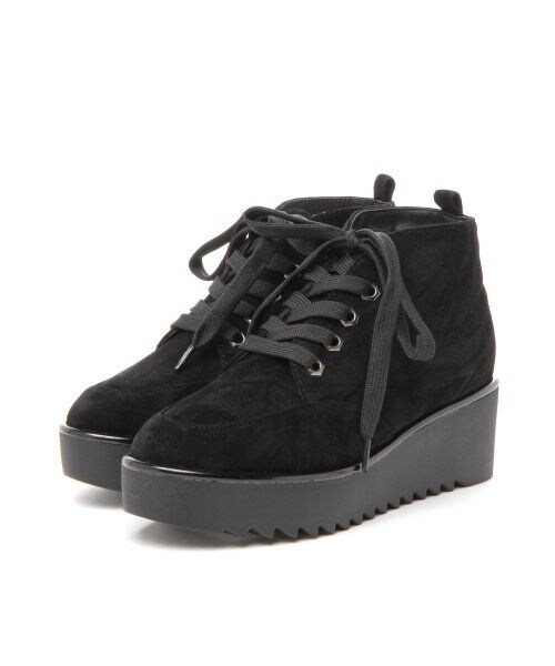 JEANASIS（ジーナシス）の「アツゾコレースUPブーツ（シューズ・レディース・シルバー/レッド/ブラック・M(23-23.5)/L(24-24.5)）」の4枚目の写真