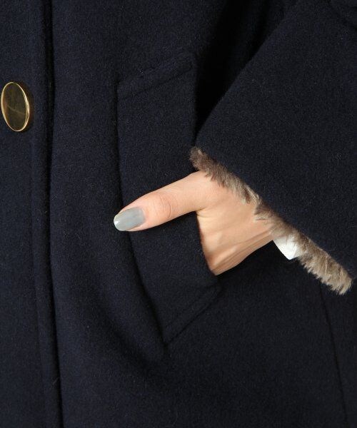 JEANASIS(ジーナシス)の「■限定店舗■BIGフードWコート(ジャケット/アウター・レディース・ベージュ/ブラック/ネイビー・FREE)」の14枚目の写真