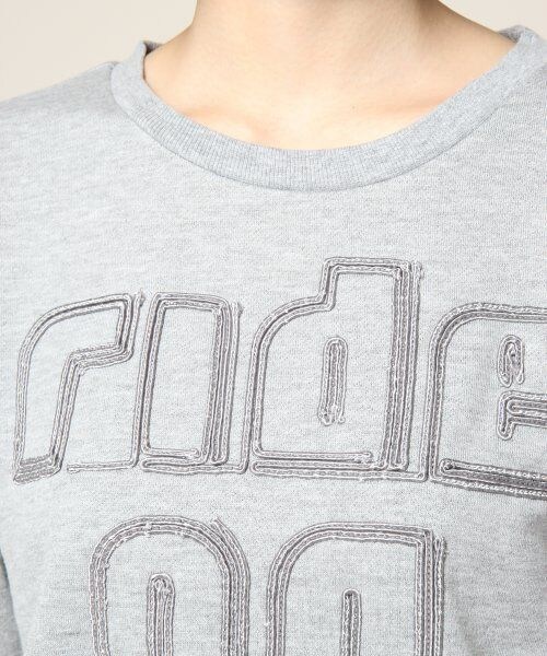 JEANASIS（ジーナシス）の「テープシシュウウラケプルオーバー（トップス・レディース・グレー/ブラック/オフホワイト・FREE）」の6枚目の写真