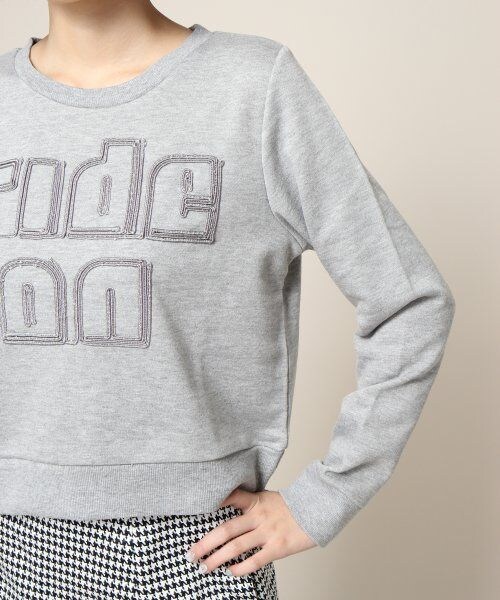 JEANASIS（ジーナシス）の「テープシシュウウラケプルオーバー（トップス・レディース・グレー/ブラック/オフホワイト・FREE）」の9枚目の写真