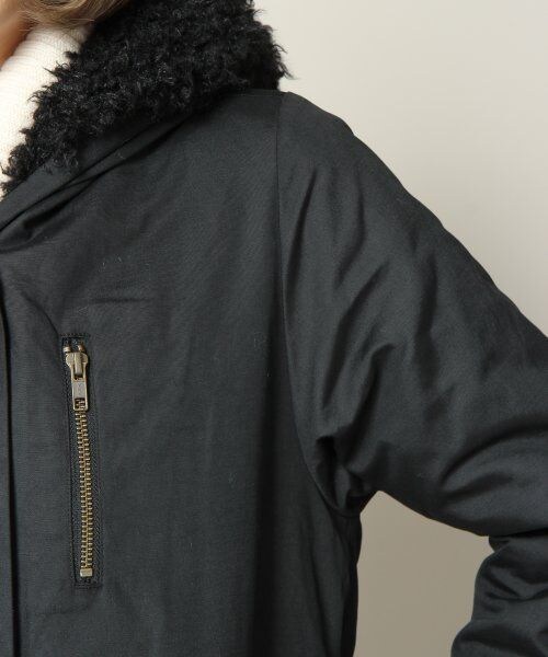 JEANASIS(ジーナシス)の「ファーライナーモッズコート(ジャケット/アウター・レディース・カーキ/ベージュ/ブラック・FREE)」の7枚目の写真