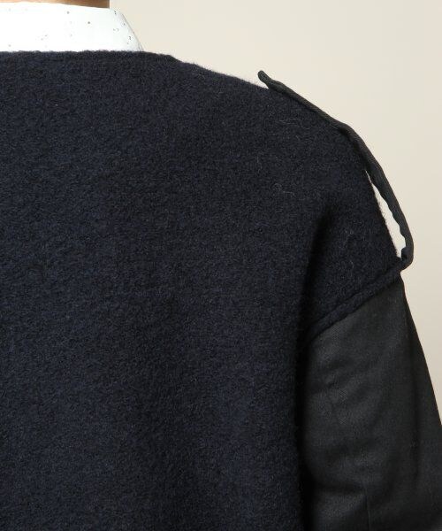 JEANASIS（ジーナシス）の「ミリタリーノーカラーコート（ジャケット/アウター・レディース・カモフラ柄/ネイビー・FREE）」の12枚目の写真